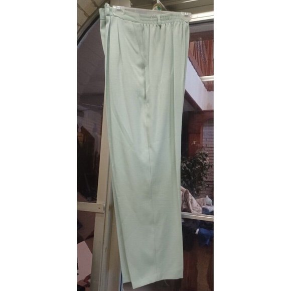 Vintage Women's Casual Pants SZ 18 Short Mint Green Jaclyn Smith - Picture 1 of 2